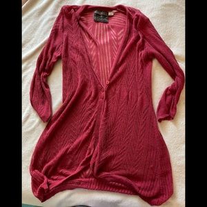 Anthropologie Guinevere red cardigan, M